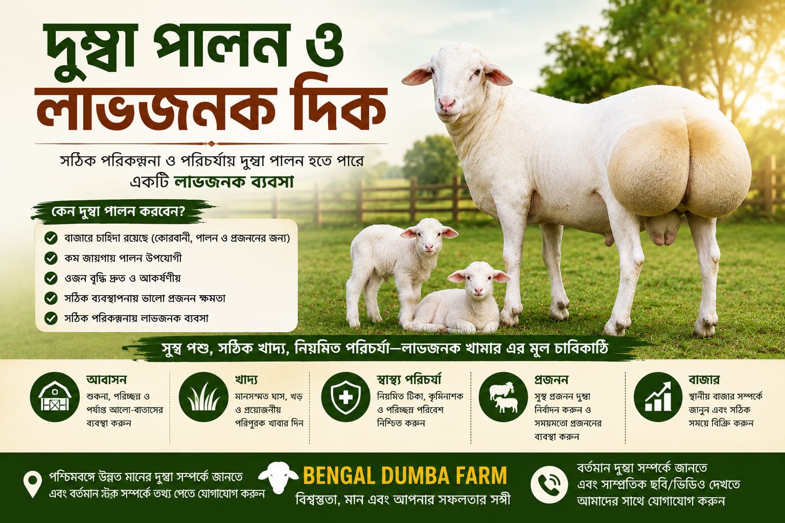 দুম্বা পালন ও লাভজনক দিক